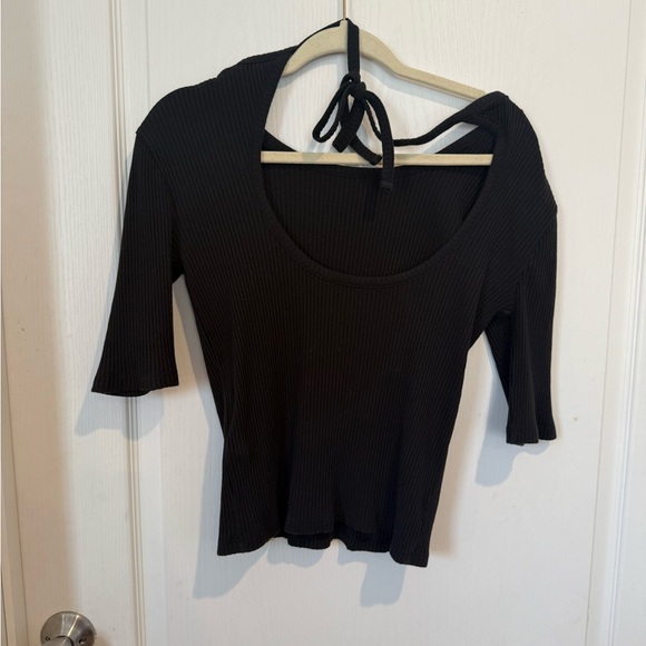Madewell Black ribbed top - Picture 4 of 4